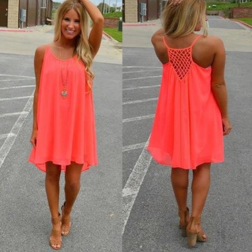 Shift Dress Neon Summer *Lined*